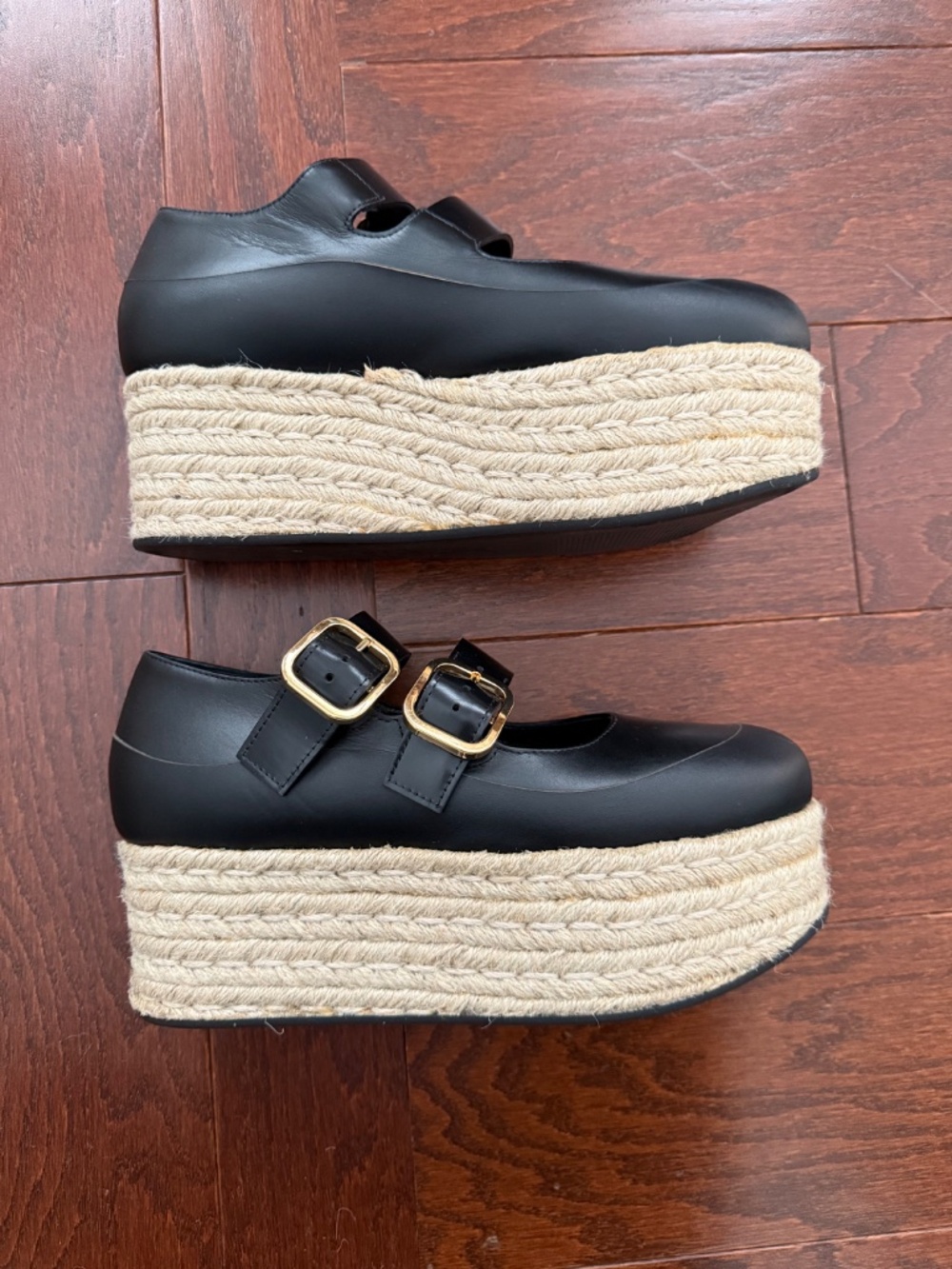 Marni Platform Espadrille Mary Janes in Black, size 37 - Picture 6 of 10